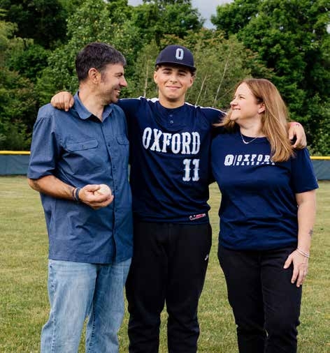 Cole Cianflone with his parents Joy and Paul